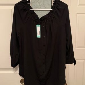 Fortune + Ivy shoulder blouse